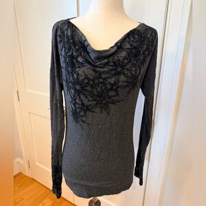 Isabel de Pedro Charcoal Long Sleeve Top